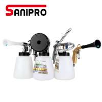 Sanipro Portable Water High Pressure Foam Kettle Car Washing Brush Surface Interior Exterior Cleaning Washer Gun Foam Wash Gun